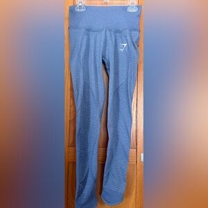 Gymshark Textured Blue Leggings